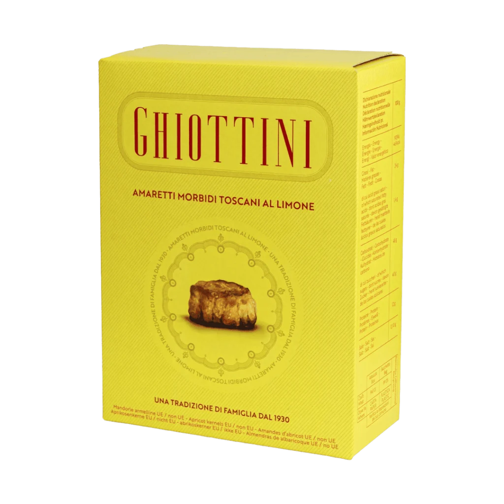scatola con amaretti al limone