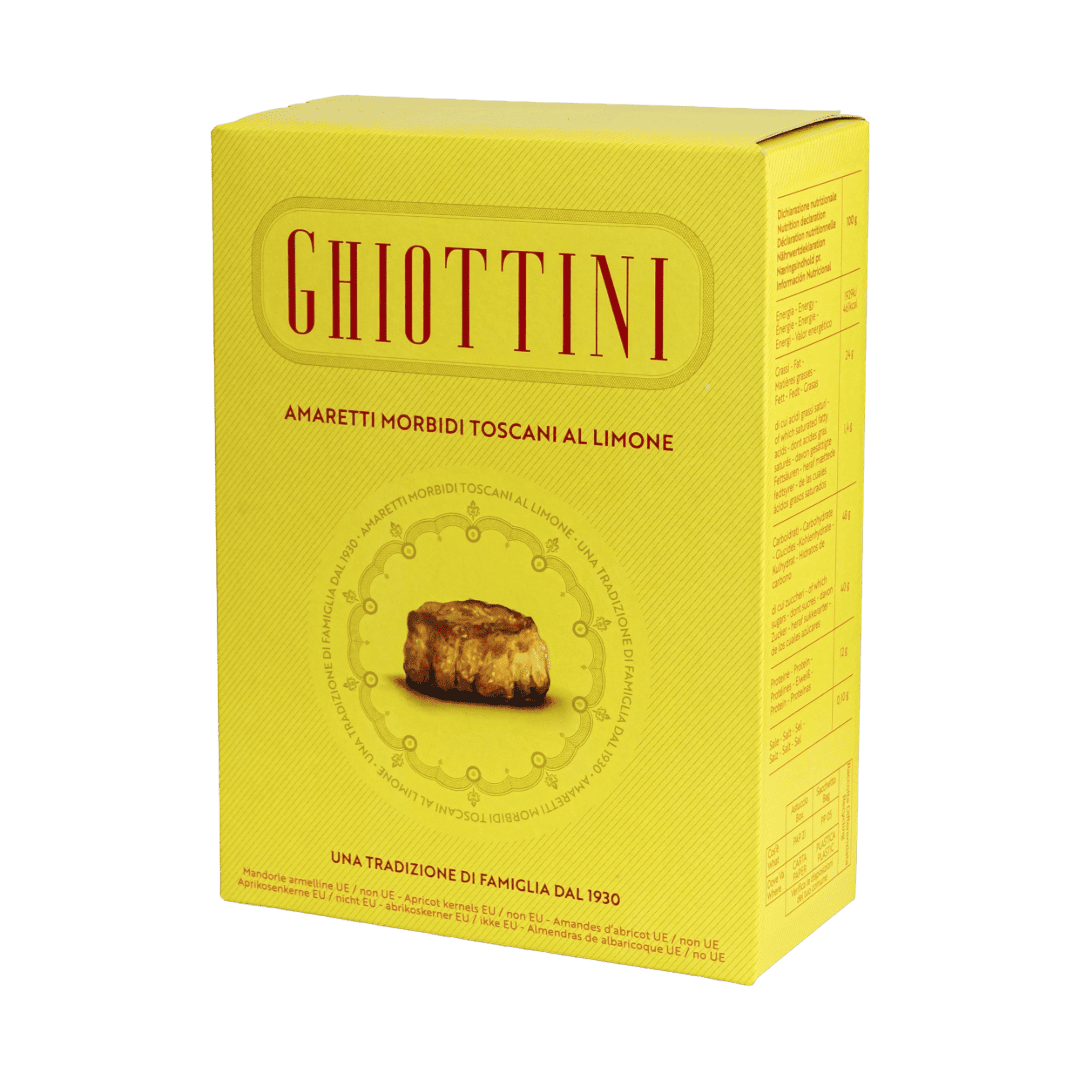 scatola con amaretti al limone