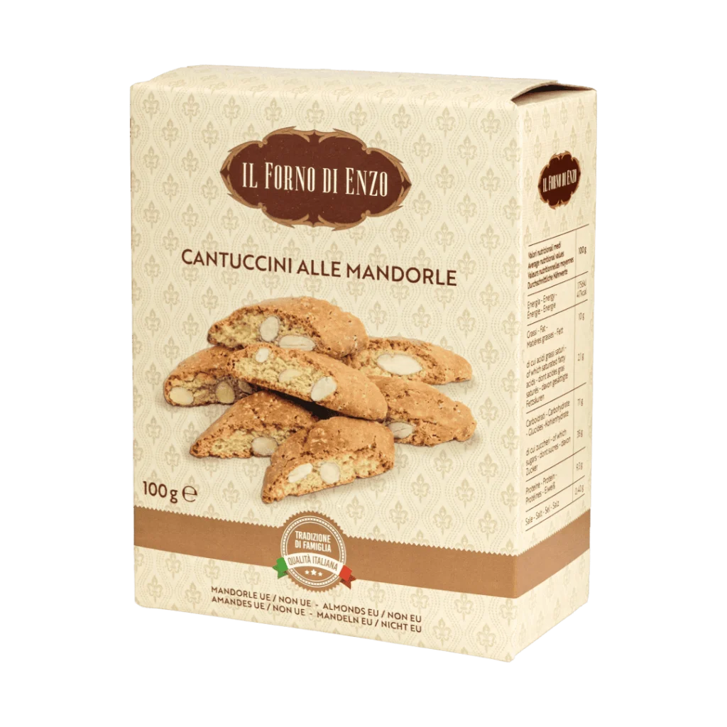 scatola con cantuccini alla mandorla