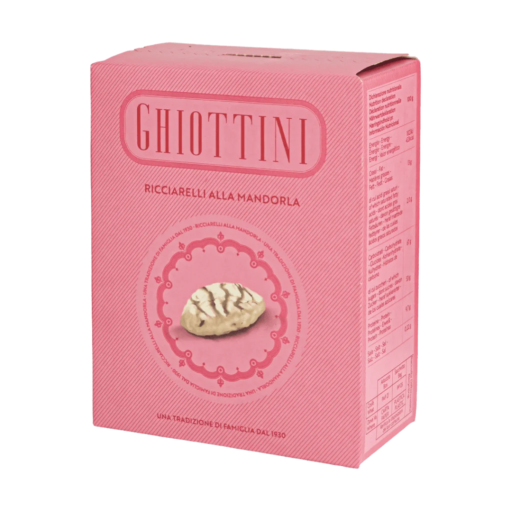 scatola con ricciarelli alla mandorla